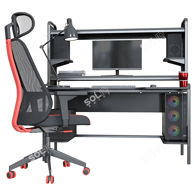 Gaming Workstation Set IKEA 3D model image 1