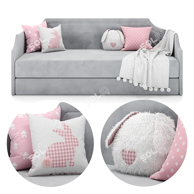 Hoff Fly Kids Sofa Bed 3D model image 1
