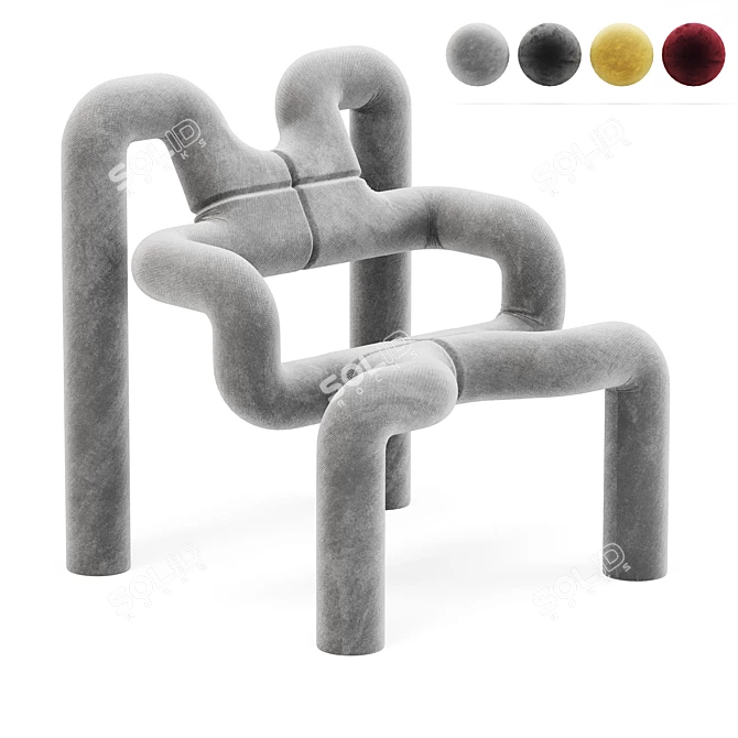 Modern Ergonomic Ekstrem Armchair 3D model image 1