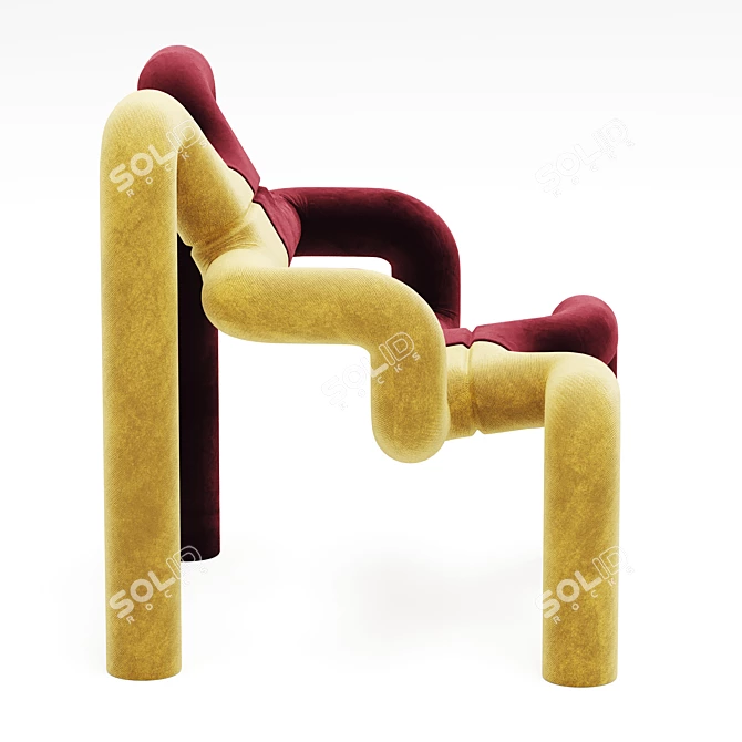 Modern Ergonomic Ekstrem Armchair 3D model image 3