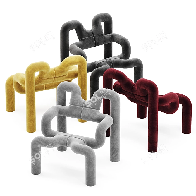 Modern Ergonomic Ekstrem Armchair 3D model image 4