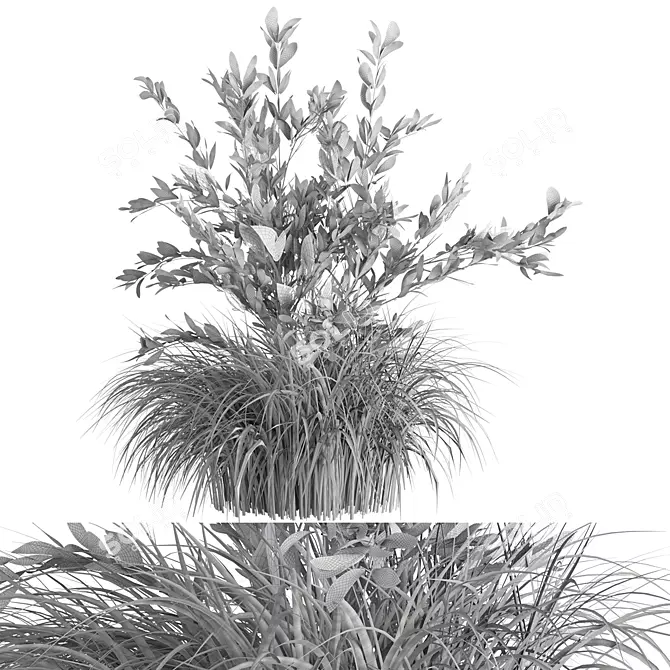 Sleek Bush No 3 Model 3D model image 3