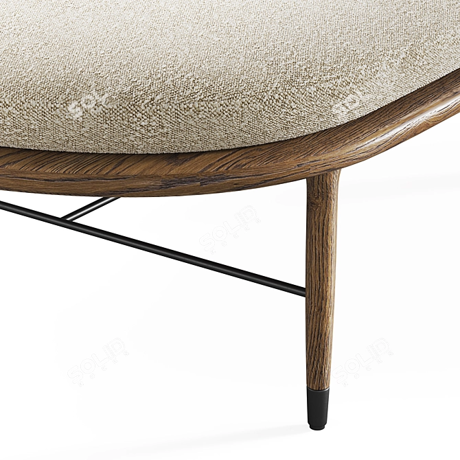 Elegant Solano Ottoman by Dear Keaton 3D model image 3