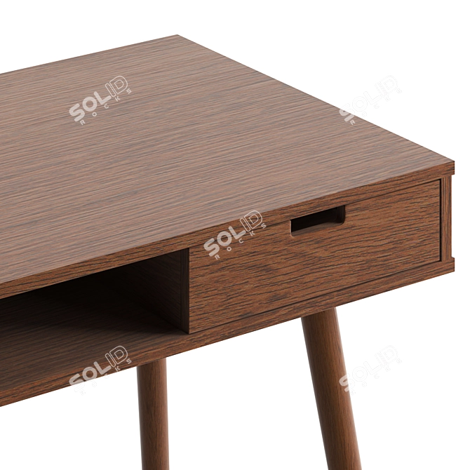 Modern Darian Desk with Storage 3D model image 5