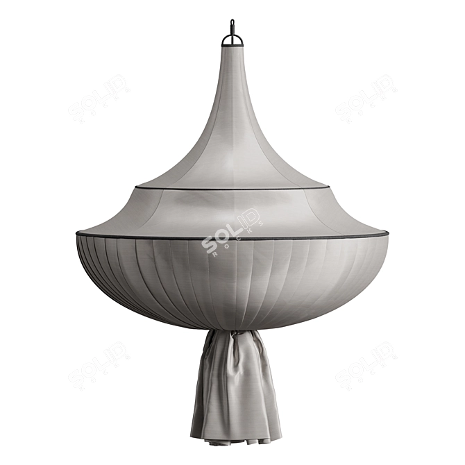 Ethereal Medusa Silk Ceiling Lamp 3D model image 1