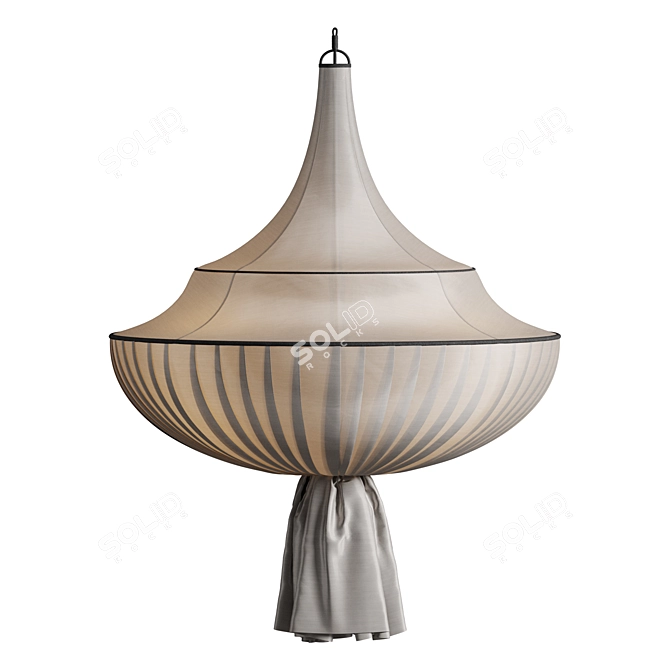 Ethereal Medusa Silk Ceiling Lamp 3D model image 2