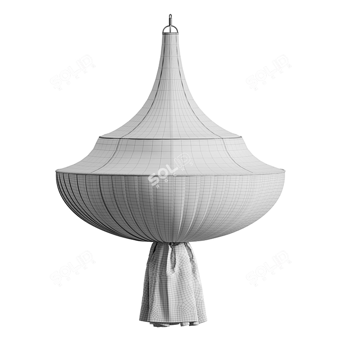 Ethereal Medusa Silk Ceiling Lamp 3D model image 3