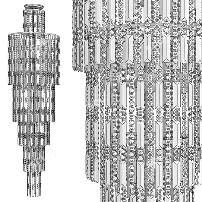 Luxury Chandelier Niagara Edition 3D model image 2