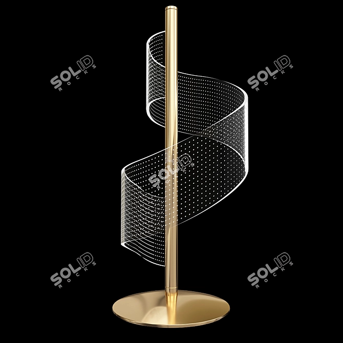 Curved LED Table Lamp 3D model image 1