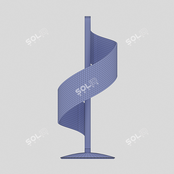 Curved LED Table Lamp 3D model image 3