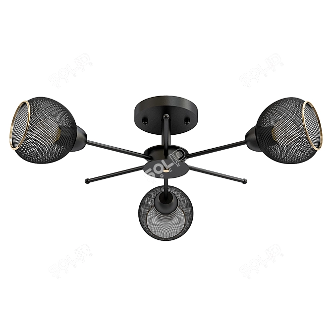 Elegant de Markt Ceiling Chandelier 3D model image 1