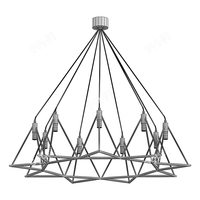 Modern Gitter Model for VRay 3D model image 2