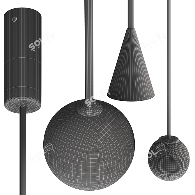 Modern Hanging Dante Stick Loafs 3D model image 4