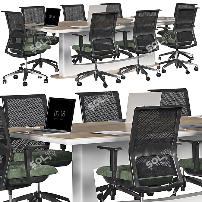 Modern Office Chair with 4D Arms 3D model image 6