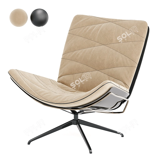 Modern Nest Pure Lounge Chair 3D model image 1