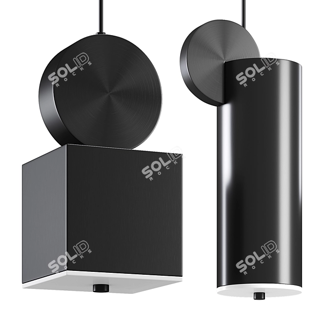 Corner Design Pendant Lights 3D model image 2