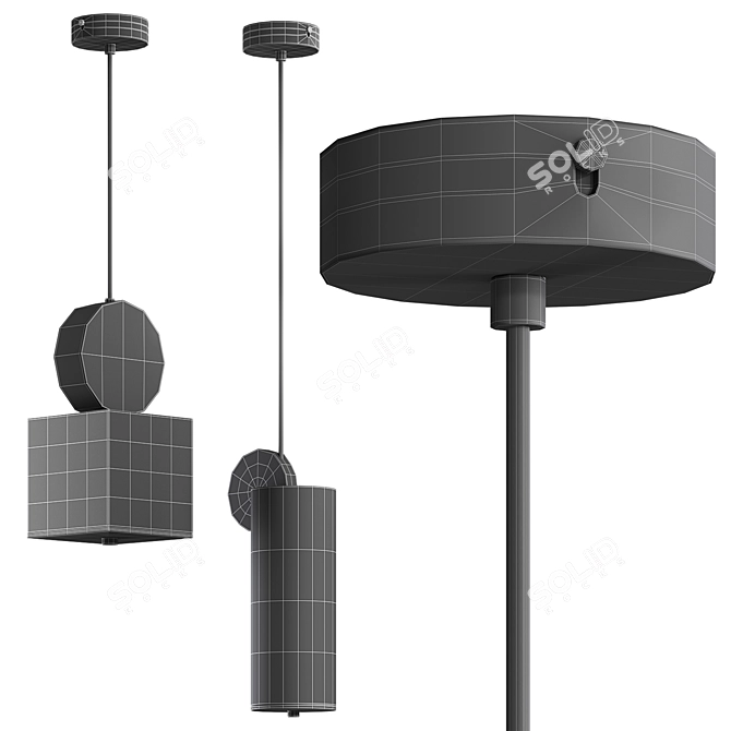 Corner Design Pendant Lights 3D model image 3