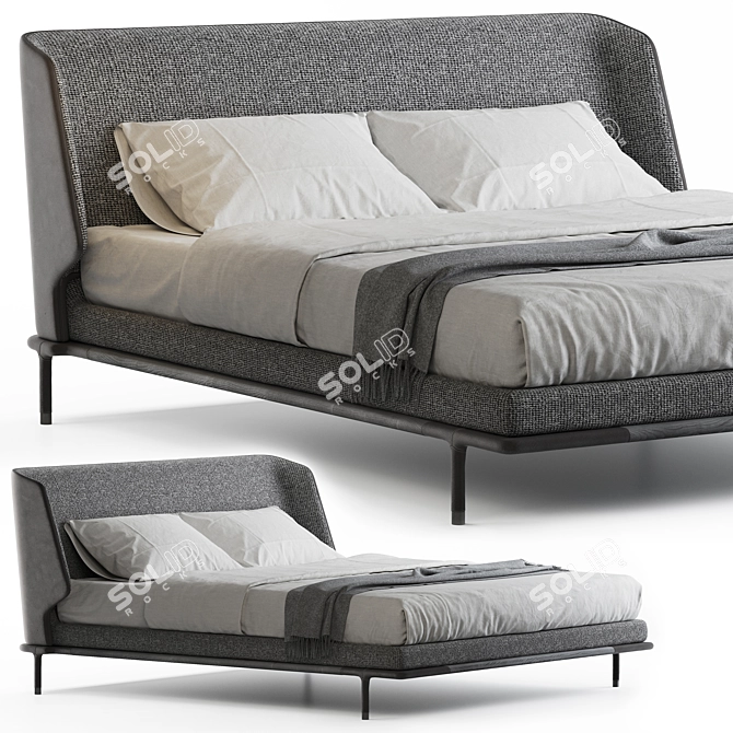 Versatile Frigerio Alfred Bed 3D model image 7