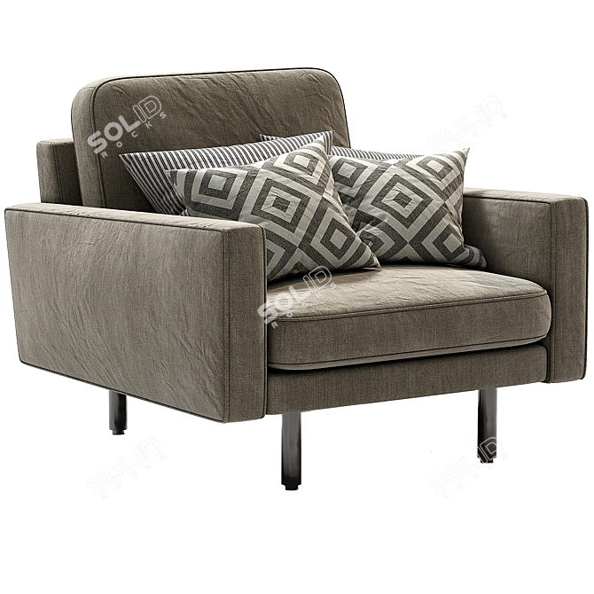  Square-Traditional Depadova Armchair 3D model image 6