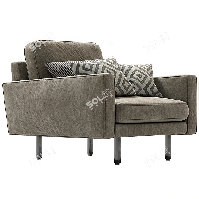  Square-Traditional Depadova Armchair 3D model image 8