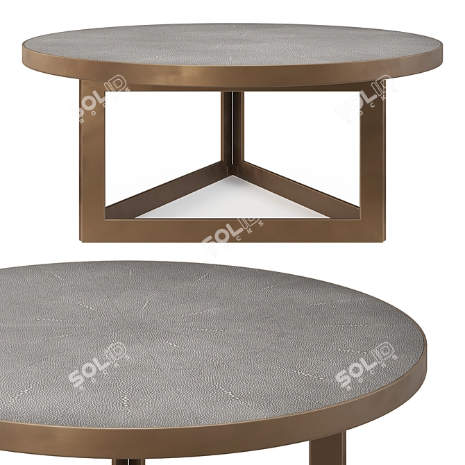 BENTLEY Decorative Table Metal Grained 3D model image 5