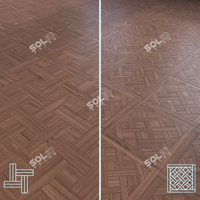 Wood Floor 3D Model Set 3D model image 1