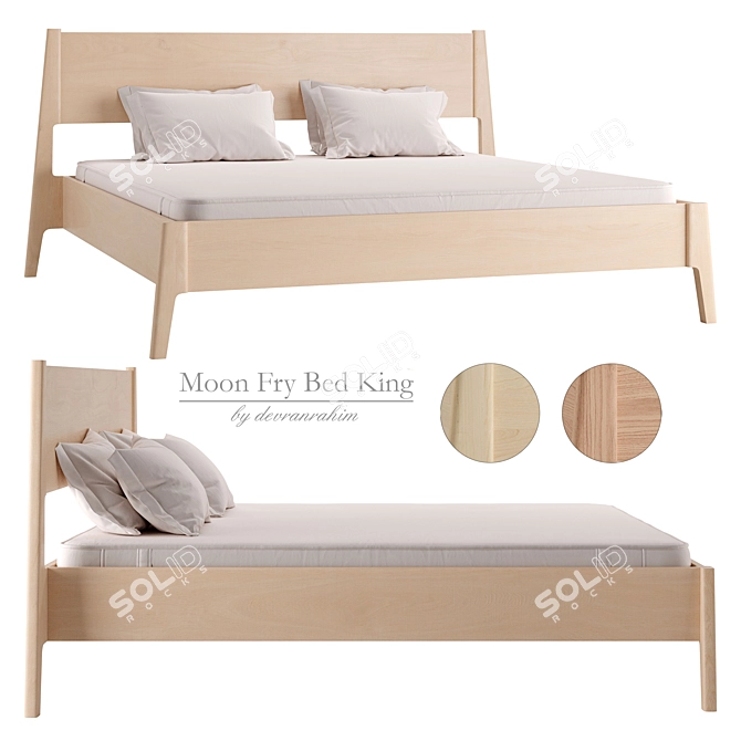  Lunar Dream King Size Bed 3D model image 4