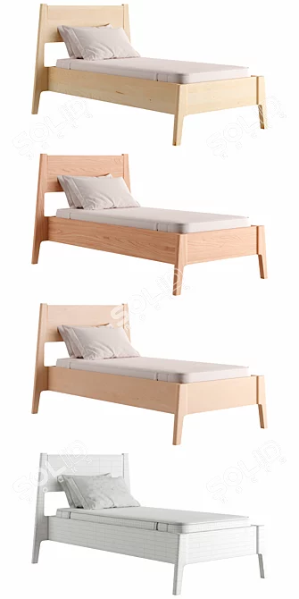 Lunar Twin Bed Frame Design 3D model image 3