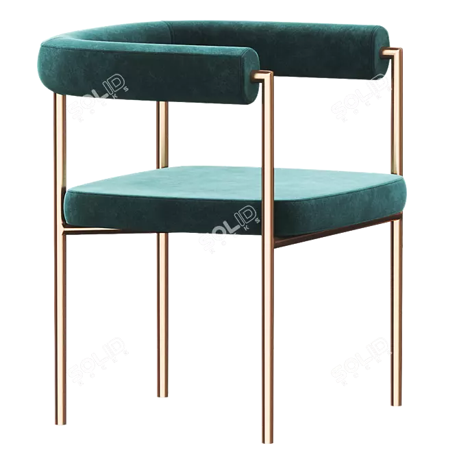 Modern Sleek Deephouse Manchester Chair 3D model image 2