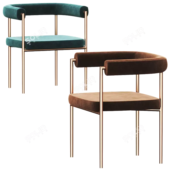 Modern Sleek Deephouse Manchester Chair 3D model image 4