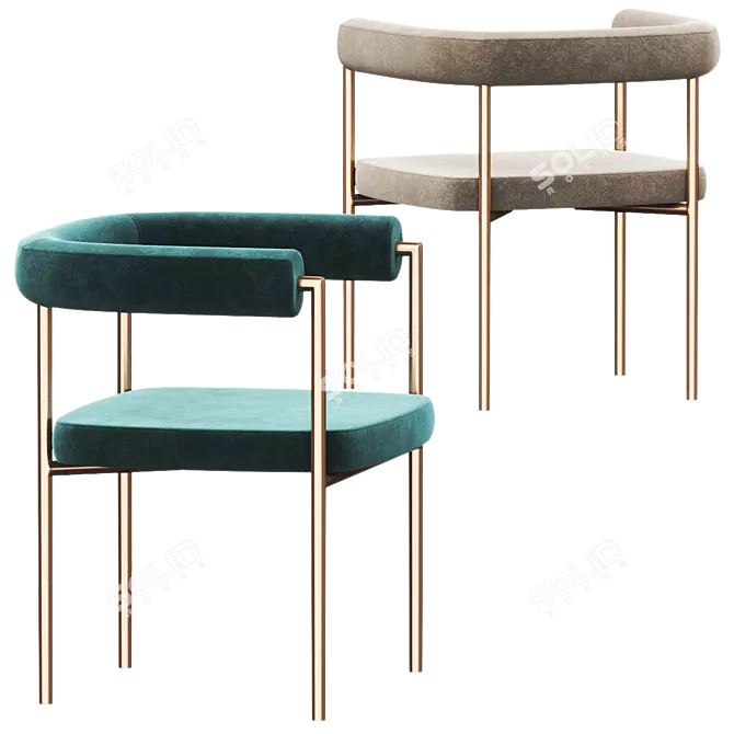 Modern Sleek Deephouse Manchester Chair 3D model image 5