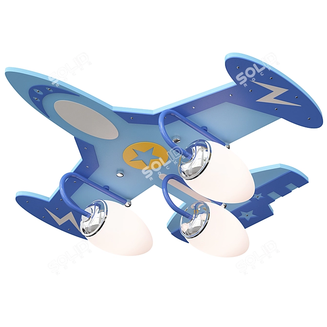 Sleek Ceiling Light Fixture 074502 3D model image 1