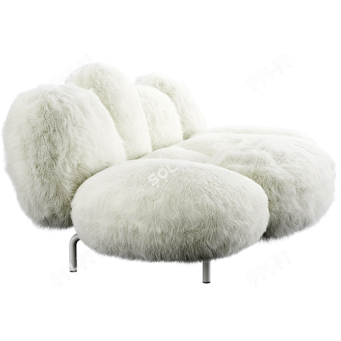 Italian Designer Edra Cipria Sofa 3D model image 4