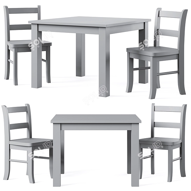 Toddler Play Furniture Set by Pottery Barn 3D model image 1