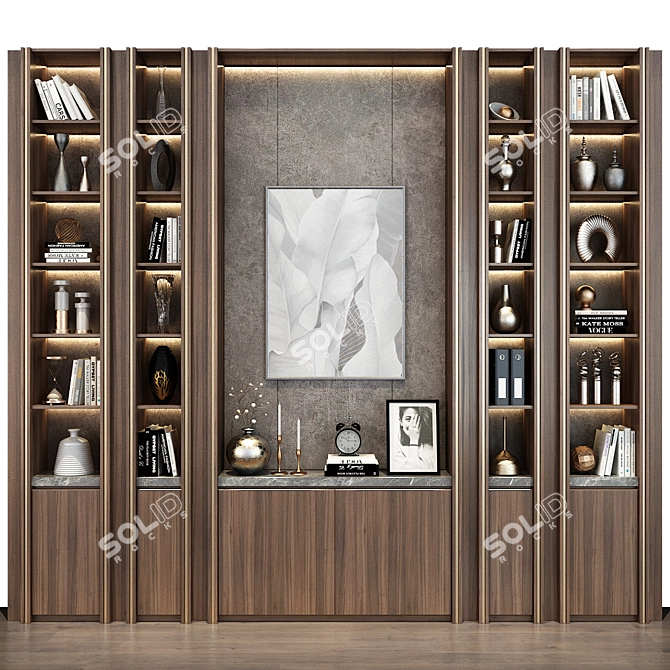 Custom Wardrobe Furniture Composition 3D model image 1