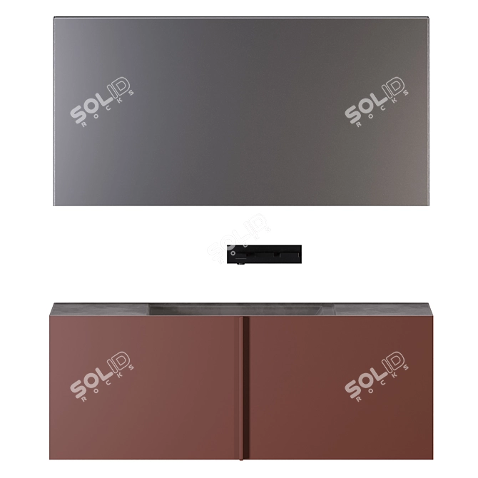 Modern Paral 3 Bathroom Set 3D model image 2