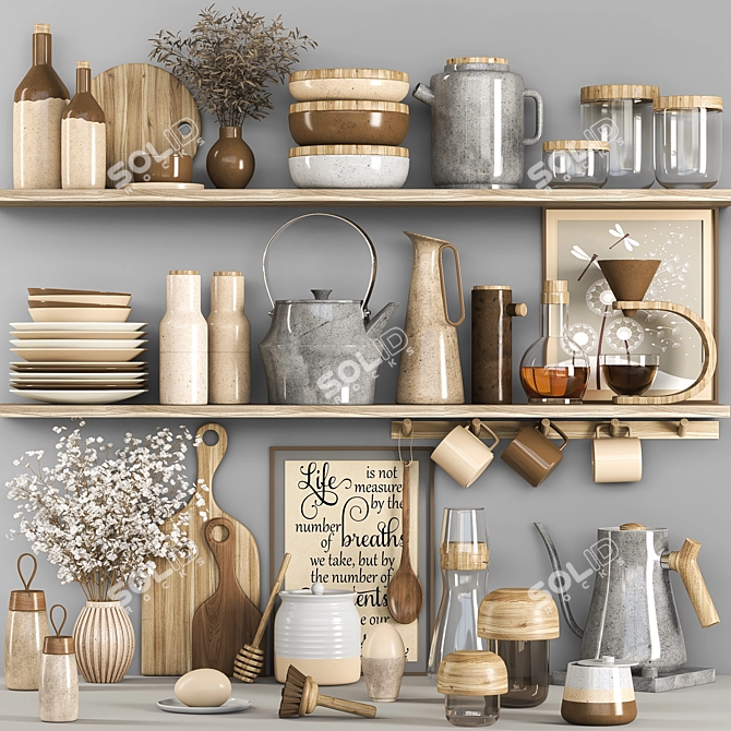 Multifunctional Kitchen Accessories Set 3D model image 1