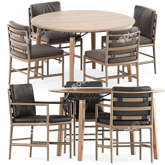 Sensitive Comfort Timeandstyle Armchair & Rolf Benz Table 3D model image 4