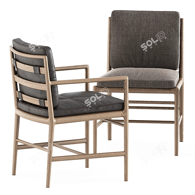 Sensitive Comfort Timeandstyle Armchair & Rolf Benz Table 3D model image 2