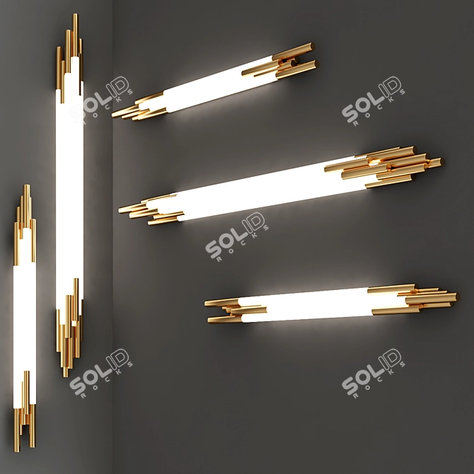 Modern LED Wall Lamp by DCWéd. 3D model image 2