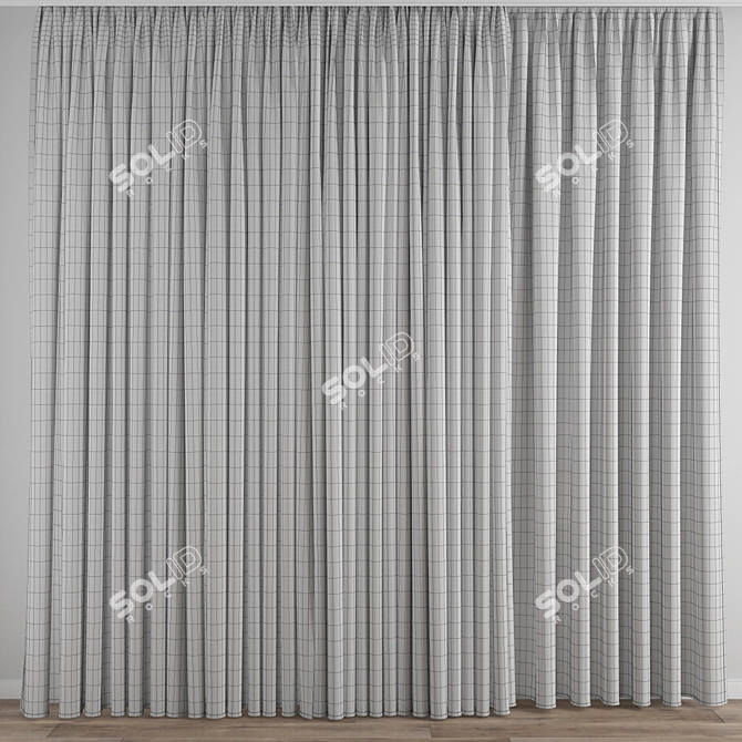 Polygonal Curtain Model Set 3D model image 3