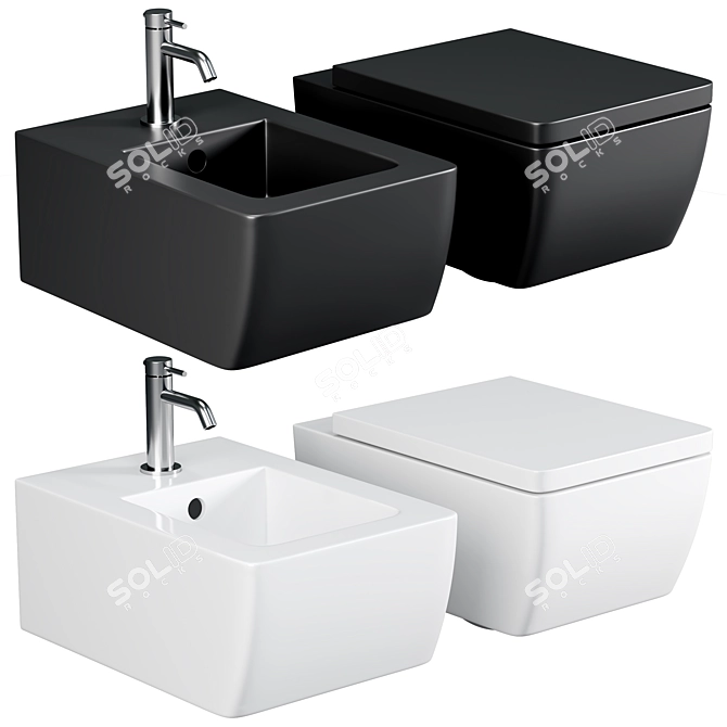 Villeroy & Boch Memento Ebony Toilet 3D model image 1