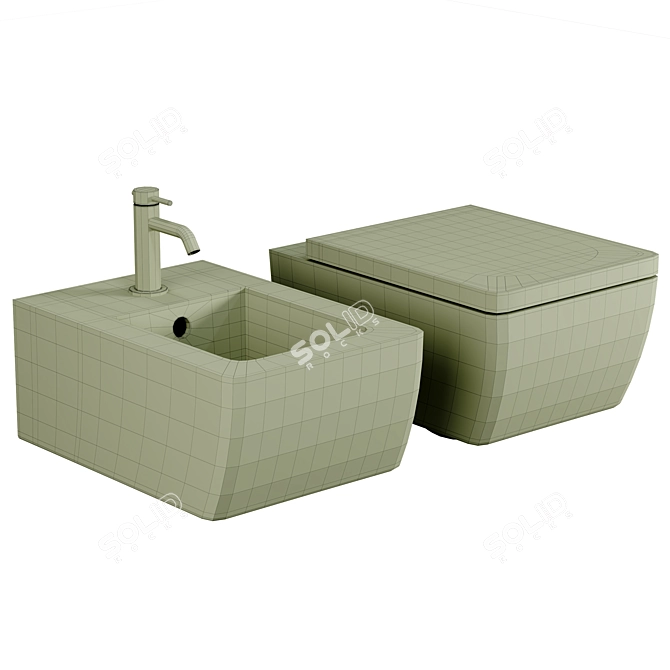 Villeroy & Boch Memento Ebony Toilet 3D model image 2