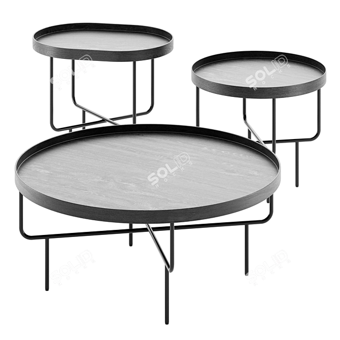 BluDot Roundhouse Coffee Tables 3D model image 1
