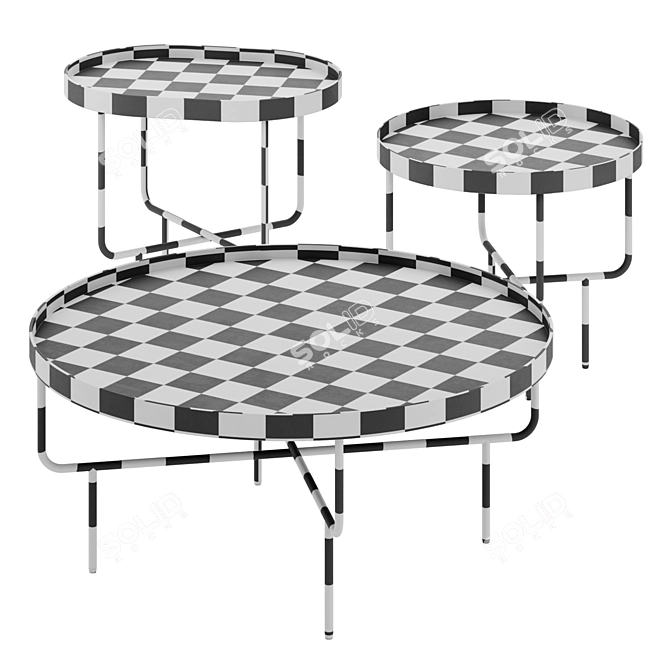 BluDot Roundhouse Coffee Tables 3D model image 3