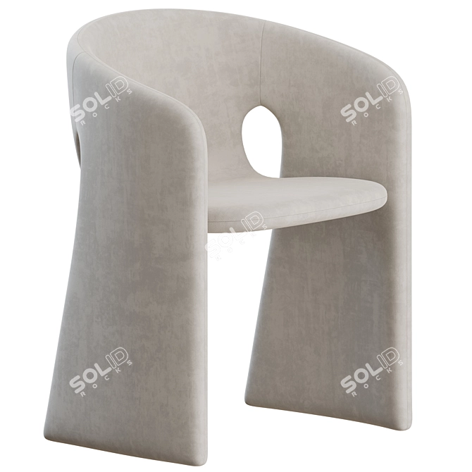 Modern Chic Celeste Chair Pair 3D model image 1