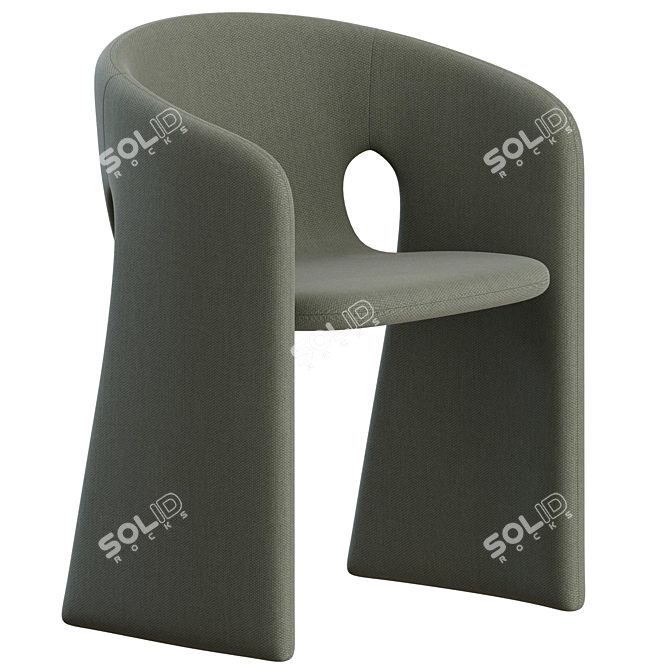 Modern Chic Celeste Chair Pair 3D model image 2