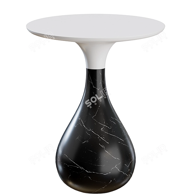 Modern Aqua Side Table Duo 3D model image 5