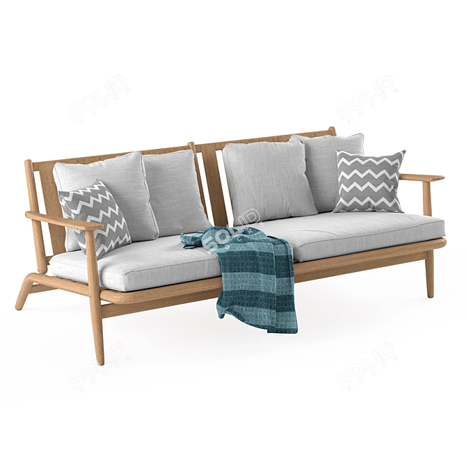 Modern Italian Design Levante Sofa 3D model image 1