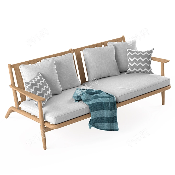 Modern Italian Design Levante Sofa 3D model image 4